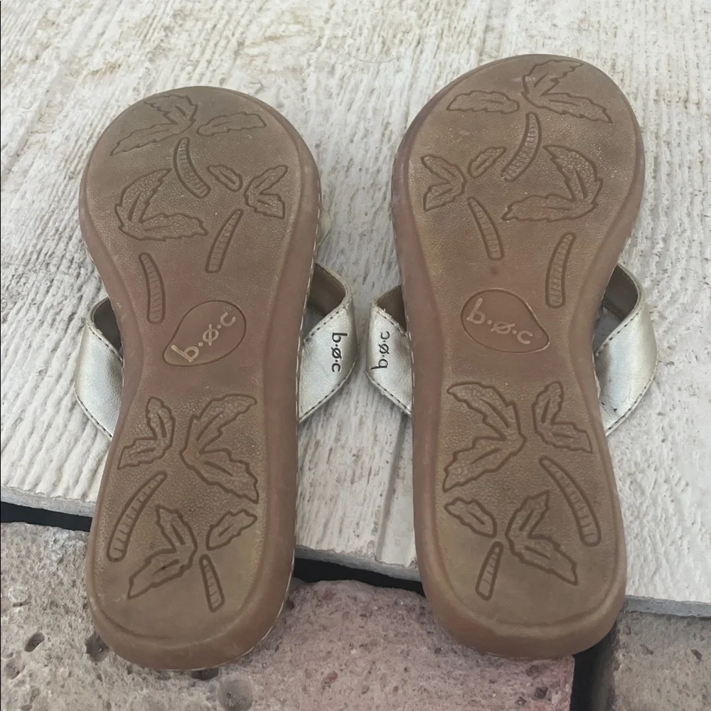 BOC Born Concept Floral Gold Thong Sandals 9 / 40.5